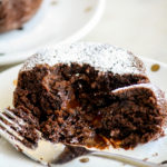 Eggless mini chocolate cakes with gooey melted chocolate centers