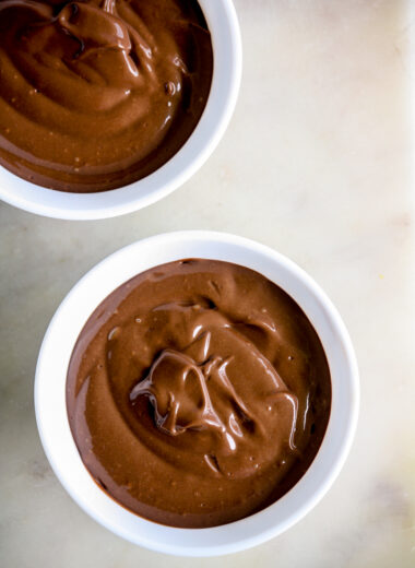 Decadent, silky, unbelievably easy dark chocolate pudding!