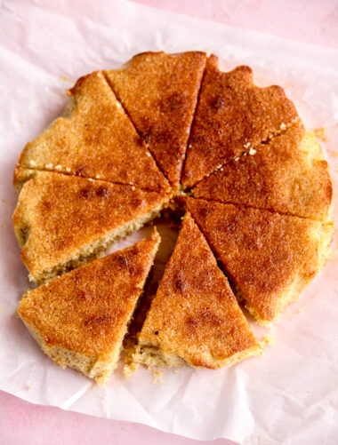 Super moist lemon syrup cake made with semolina and almonds