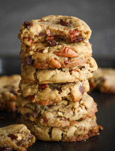 Nutty browned butter cookies with toasted pecans and chocolate chips