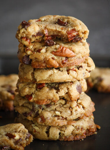 Nutty browned butter cookies with toasted pecans and chocolate chips