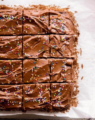 Soft, easy chocolate cake with a fudgy chocolate frosting!
