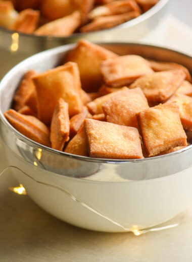 Crisp fried pieces of sweet ghee-infused dough, a traditional Diwali sweet!