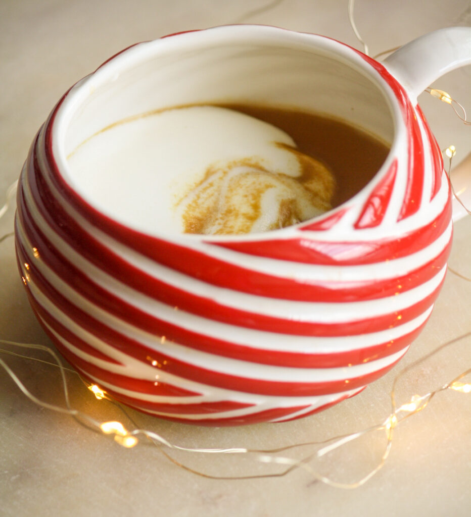 Hot, bitter caramel drink, perfect for the holidays!
