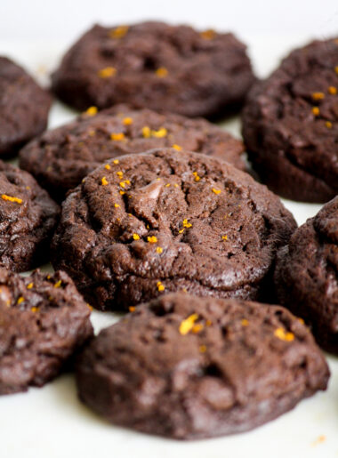Rich, brownie-like chocolate cookies with fresh orange juice and zest