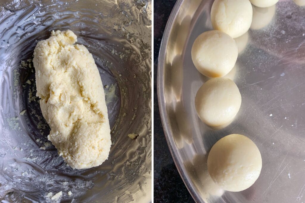Fried milk powder based dough balls soaked in a saffron and cardamom sugar syrup