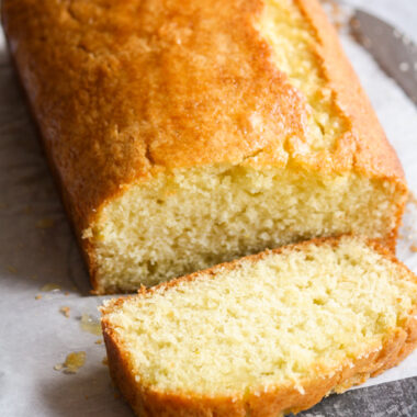 Soft and moist olive oil cake with orange zest and orange glaze