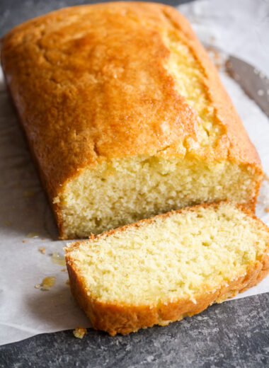 Soft and moist olive oil cake with orange zest and orange glaze