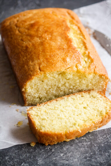 Soft and moist olive oil cake with orange zest and orange glaze