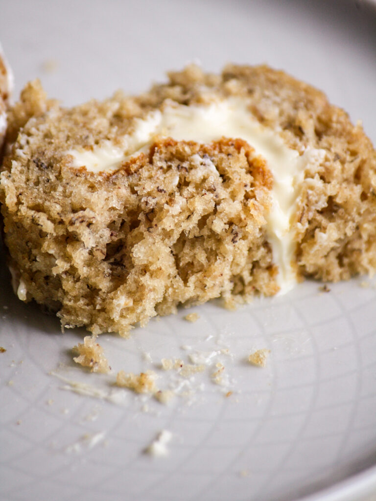 Soft, airy banana sponge cake rolled up with a tangy cream cheese frosting