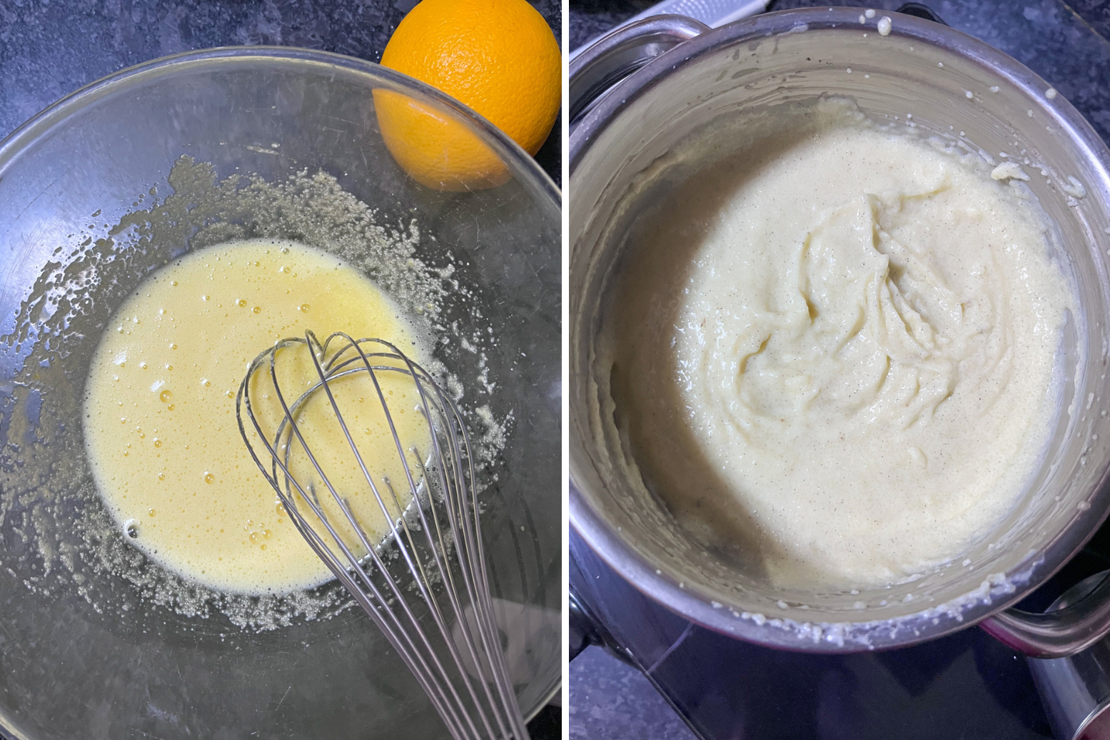 Flaky Greek filo pie with a vanilla and orange flavoured custard filling
