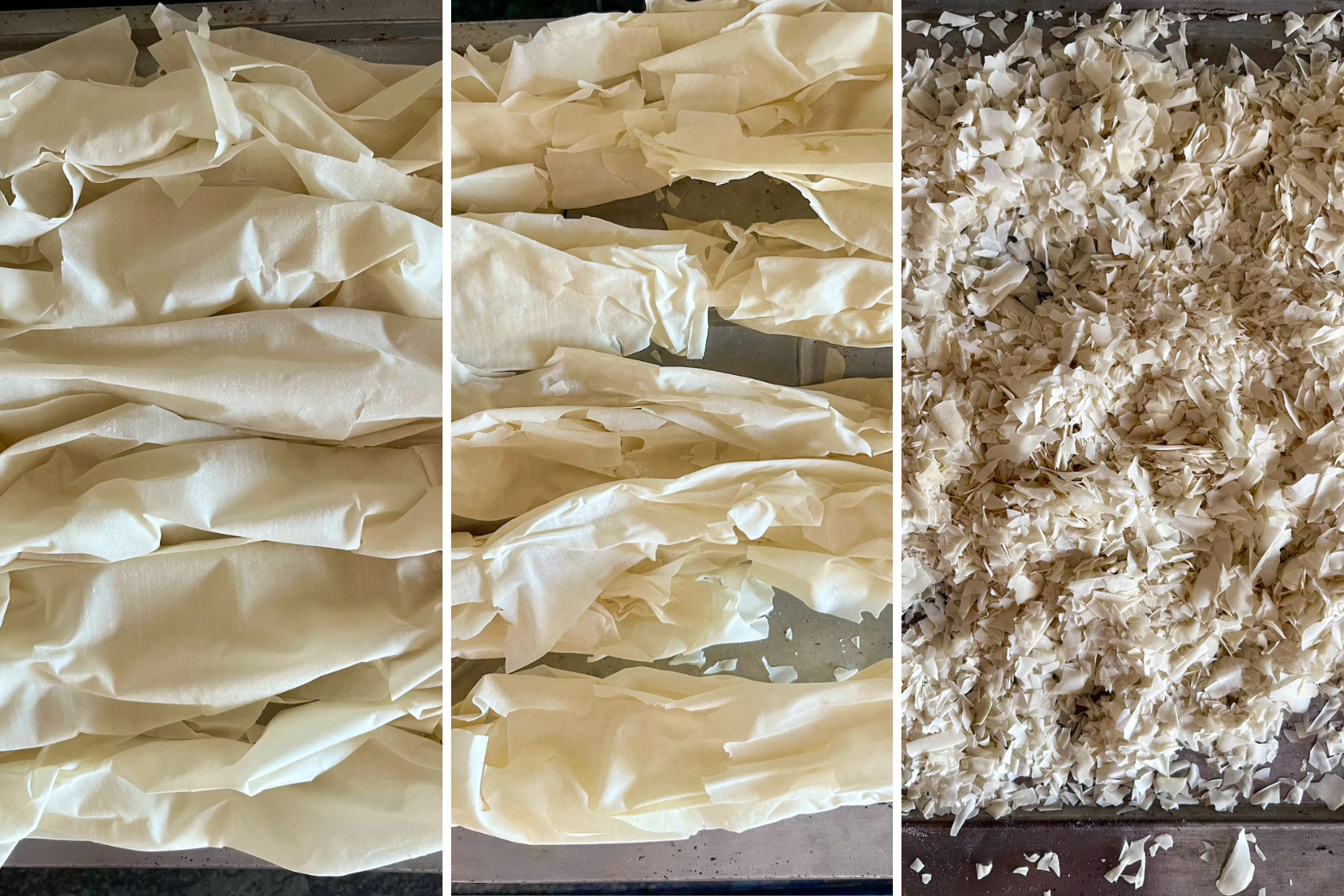 A very moist, syrup-soaked orange cake made with dried and crushed filo pastry